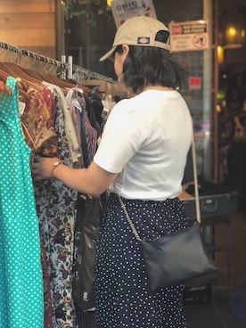 「古着屋さん」｜みずき◎さん（レディース・156cm）の夏コーディネート