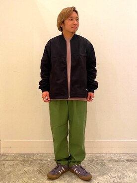 「USAコットン」｜「アイテム（スウェット）」を使った、coenたぐちさん（メンズ・157cm）の春コーディネート