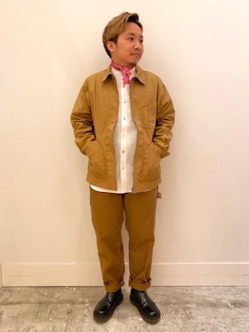 「バンダナ」｜「アイテム（ブルゾン）」を使った、coenたぐちさん（メンズ・157cm）の春コーディネート