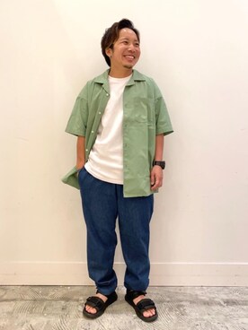 「USAコットン」｜coenたぐちさん（メンズ・157cm）の夏コーディネート