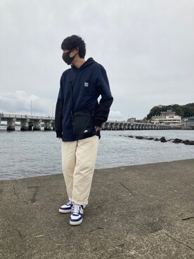 「NIKE(ナイキ)のアイテム(ショルダーバッグ)」を使った、ぴさん(メンズ・166cm)の春コーディネート