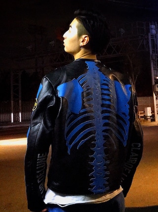 ライダースジャケットを使った「登坂広臣」の人気ファッション