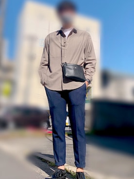 「アイテム（腕時計、ブルー系）」を使った、hlir0さん（メンズ・179cm）の秋コーディネート