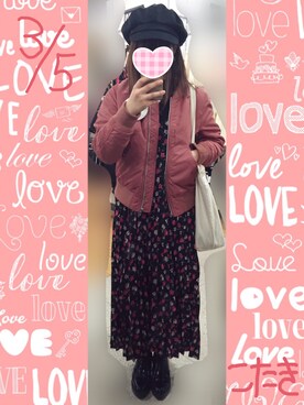 「キャミソールワンピ」｜「アイテム（ブルゾン）」を使った、KOTAKIさん（レディース・150cm）の春コーディネート