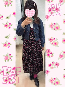 「nice claup」｜「アイテム（デニムジャケット）」を使った、KOTAKIさん（レディース・150cm）の春コーディネート