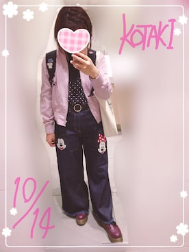 「アンジュルム」｜「アイテム（ファッション雑貨）」を使った、KOTAKIさん（レディース・150cm）の秋コーディネート
