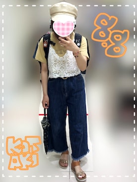 「w closet」｜「アイテム（キャスケット）」を使った、KOTAKIさん（レディース・150cm）の秋コーディネート