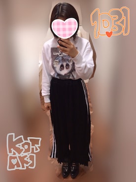 「動物モチーフ」｜「アイテム（スウェット）」を使った、KOTAKIさん（レディース・150cm）の秋コーディネート