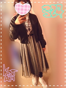「平成最後のWEARISTAセンバツ」｜「アイテム（ブルゾン）」を使った、KOTAKIさん（レディース・150cm）の春コーディネート