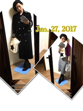 「ミックススタイル」｜「アイテム（その他アウター）」を使った、chico22さん（レディース・148cm）の冬コーディネート