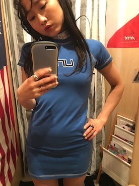 「UNIF（ユニフ）のアイテム（ワンピース/ドレス）」を使った、KINOKOさん（レディース・155cm）の夏コーディネート