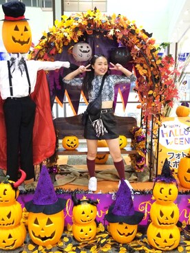 「halloween」｜「アイテム（財布/小物）」を使った、KINOKOさん（レディース・155cm）の秋コーディネート