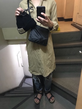 「しまむら（シマムラ）のアイテム（サンダル）」を使った、JUNさん（メンズ・166cm）の秋コーディネート