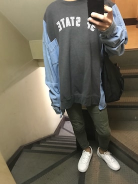 「FOREVER 21（フォーエバー トゥエンティーワン）のアイテム」を使った、JUNさん（メンズ・167cm）の秋コーディネート