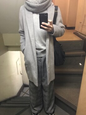 「SpRay PREMIUM（スプレイプレミアム）のアイテム（チェスターコート）」を使った、JUNさん（メンズ・167cm）の冬コーディネート