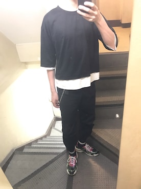 「ANAP（アナップ）のアイテム（パンツ）」を使った、JUNさん（メンズ・168cm）の夏コーディネート
