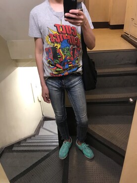 「Vigny（ヴィニー）のアイテム」を使った、JUNさん（メンズ・168cm）の夏コーディネート