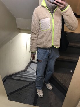 「H&M（エイチ・アンド・エム）のアイテム（その他アウター）」を使った、JUNさん（メンズ・167cm）の秋コーディネート