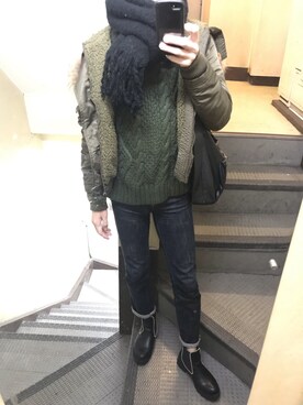 「goa（ゴア）のアイテム（ジャケット/アウター）」を使った、JUNさん（メンズ・167cm）の冬コーディネート