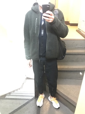 「ANAP（アナップ）のアイテム（パンツ）」を使った、JUNさん（メンズ・167cm）の冬コーディネート