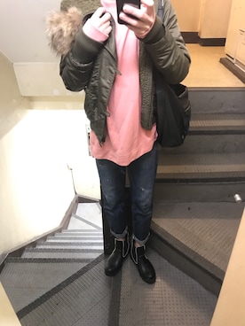 「goa（ゴア）のアイテム（その他アウター）」を使った、JUNさん（メンズ・167cm）の春コーディネート