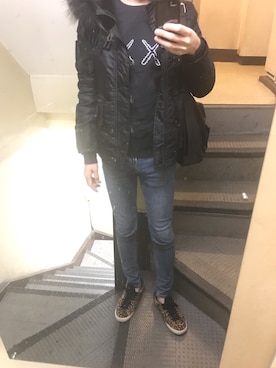 「MOUSSY（マウジー）のアイテム（その他アウター）」を使った、JUNさん（メンズ・167cm）の春コーディネート