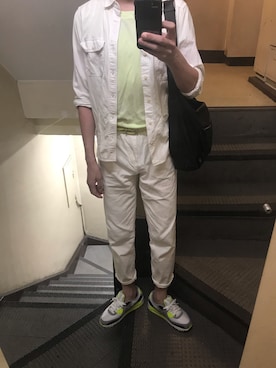 「ANAP（アナップ）のアイテム（パンツ）」を使った、JUNさん（メンズ・167cm）の夏コーディネート