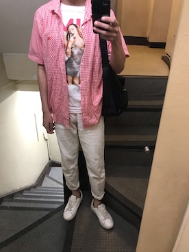 「ANAP（アナップ）のアイテム（パンツ）」を使った、JUNさん（メンズ・167cm）の夏コーディネート