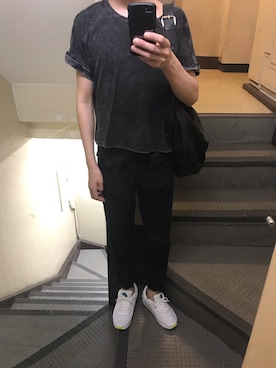 「ANAP（アナップ）のアイテム（パンツ）」を使った、JUNさん（メンズ・167cm）の夏コーディネート