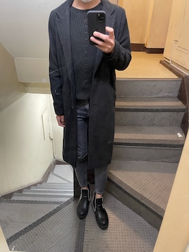 「ANAP（アナップ）のアイテム」を使った、JUNさん（メンズ・167cm）の冬コーディネート
