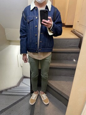 「WEGO（ウィゴー）のアイテム（デニムジャケット）」を使った、JUNさん（メンズ・167cm）の冬コーディネート