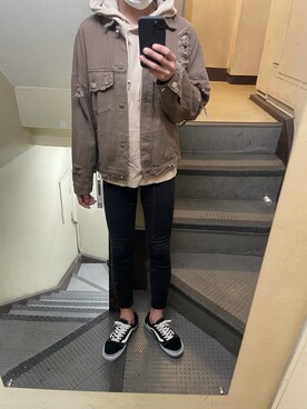 「ANAP（アナップ）のアイテム」を使った、JUNさん（メンズ・167cm）の春コーディネート