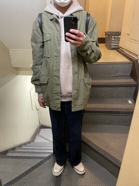 「Mossimo（モッシモ）のアイテム」を使った、JUNさん（メンズ・167cm）の春コーディネート