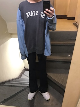 「ANAP（アナップ）のアイテム」を使った、JUNさん（メンズ・167cm）の秋コーディネート