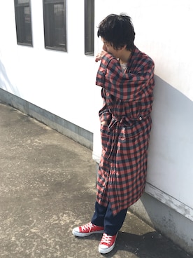 「美容師」｜「アイテム（その他アウター）」を使った、tetsumaさん（メンズ・164cm）の春コーディネート