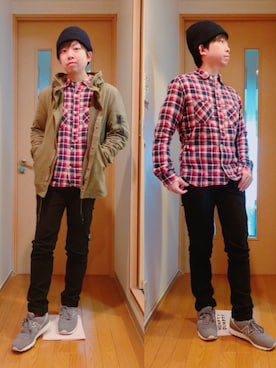 「NANO universe（ナノユニバース）のアイテム（モッズコート）」を使った、HIROKIさん（メンズ・157cm）の春コーディネート