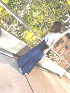 「woadblue（ウォードブルー）のアイテム」を使った、chiさん（レディース・158cm）の夏コーディネート