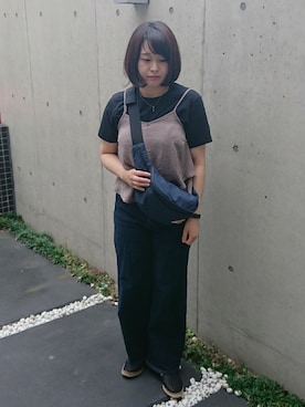 「レイカズン(Ray Cassin)」｜「アイテム（スリッポン）」を使った、みさん（レディース・159cm）の夏コーディネート