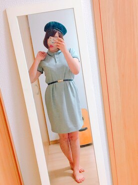 「NOのアイテム（帽子）」を使った、ななみほ☆彡さん（レディース・166cm）の夏コーディネート