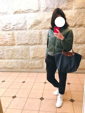 「AVIREX（アヴィレックス）のアイテム（その他アウター）」を使った、BOWさん（レディース・169cm）の冬コーディネート