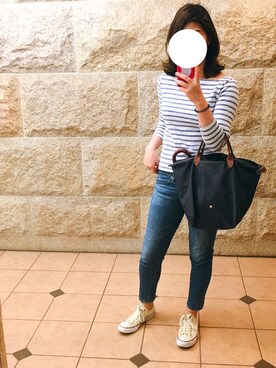 「AG JEANS（エージージーンズ）のアイテム」を使った、BOWさん（レディース・169cm）の春コーディネート