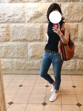 「GUCCI（グッチ）のアイテム（バッグ）」を使った、BOWさん（レディース・169cm）の夏コーディネート