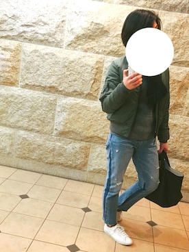 「AVIREX（アヴィレックス）のアイテム（その他アウター）」を使った、BOWさん（レディース・169cm）の冬コーディネート