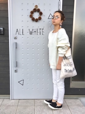 「TODAYFUL（トゥデイフル）のVintageトートバッグ（トートバッグ）」を使った、makiさん（レディース・161cm）の冬コーディネート