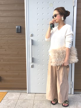 「haco!（ハコ）のアイテム（オールインワン・サロペット）」を使った、makiさん（レディース・161cm）の秋コーディネート