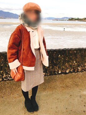 「SM2（エスエムツー）のアイテム（ハンチング/ベレー帽）」を使った、よしさん（レディース・150cm）の冬コーディネート