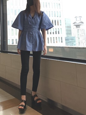 「2児のママ」｜Rさん（レディース・160cm）の夏コーディネート