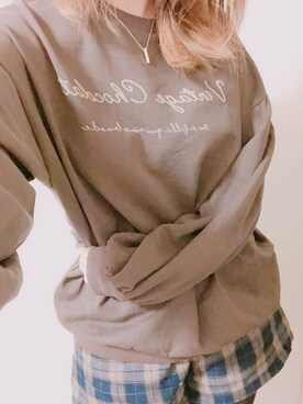 「秋色コーデ」｜「アイテム（スウェット）」を使った、Tabiさん（レディース・163cm）の秋コーディネート