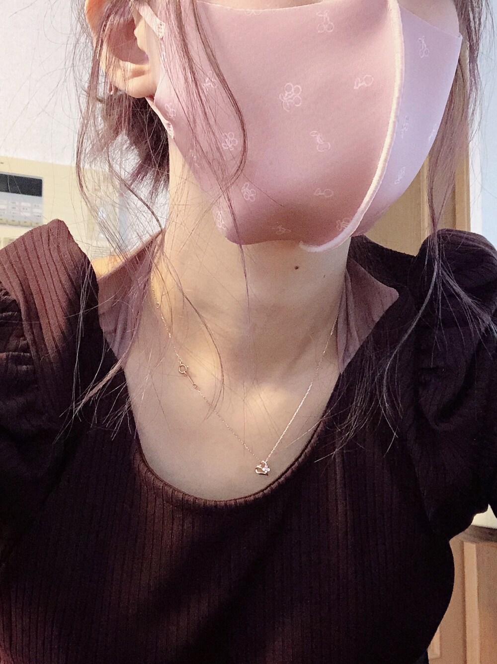 「OLIVE des OLIVE、マスク」｜「OLIVE des OLIVEの【WEB限定】あいまいカラーマスクセット（マスク、その他）」を使った、Tabiさん（レディース・163cm）の秋コーディネートの1枚目の写真
