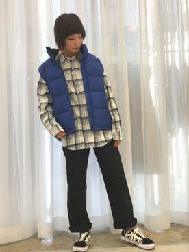 「thisisneverthat（ディスイズネバーザット）のアイテム（ジャケット/アウター）」を使った、RENAさん（レディース・168cm）の秋コーディネート